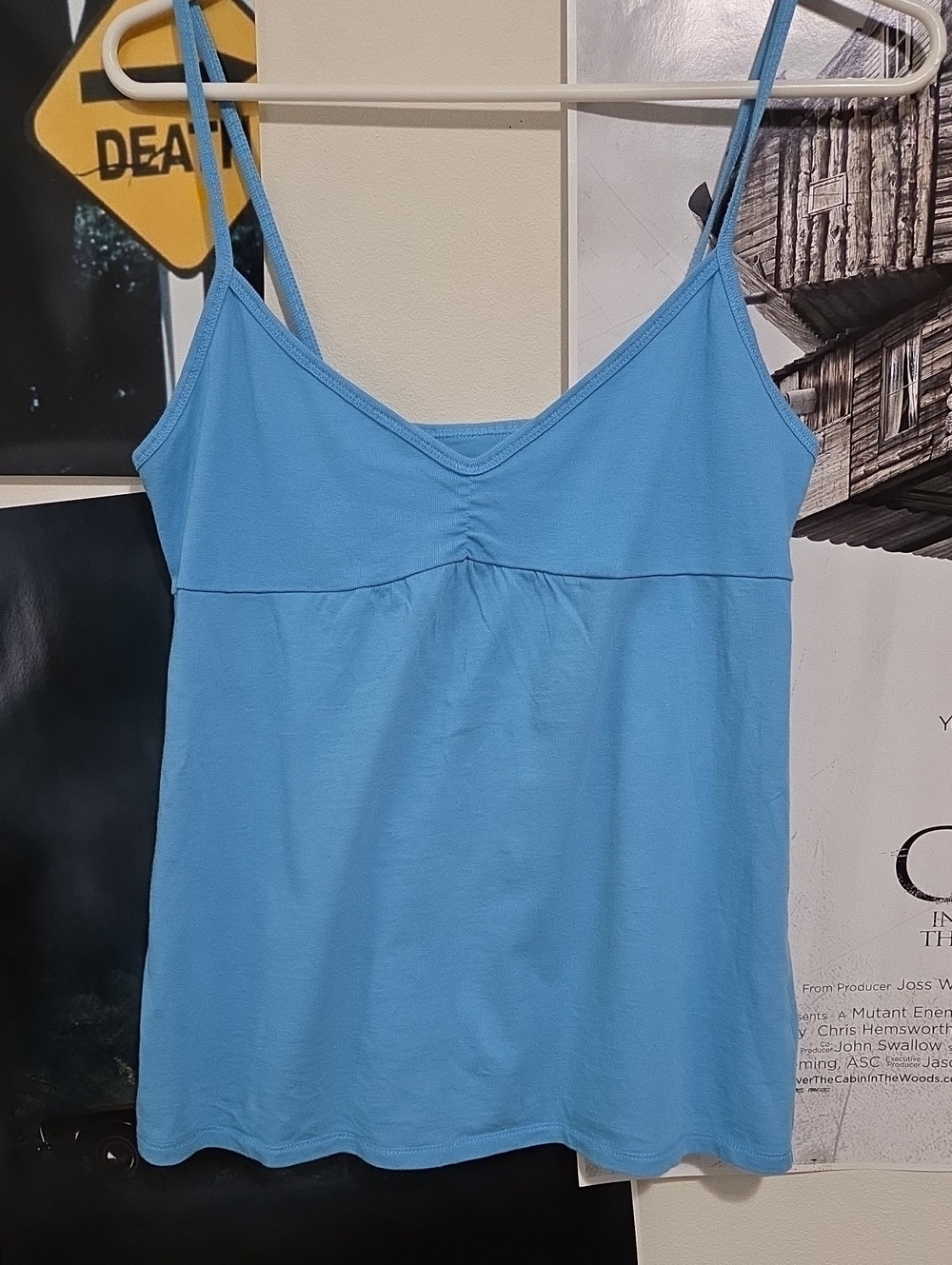 Vintage Victoria Secret sky blue babydoll top